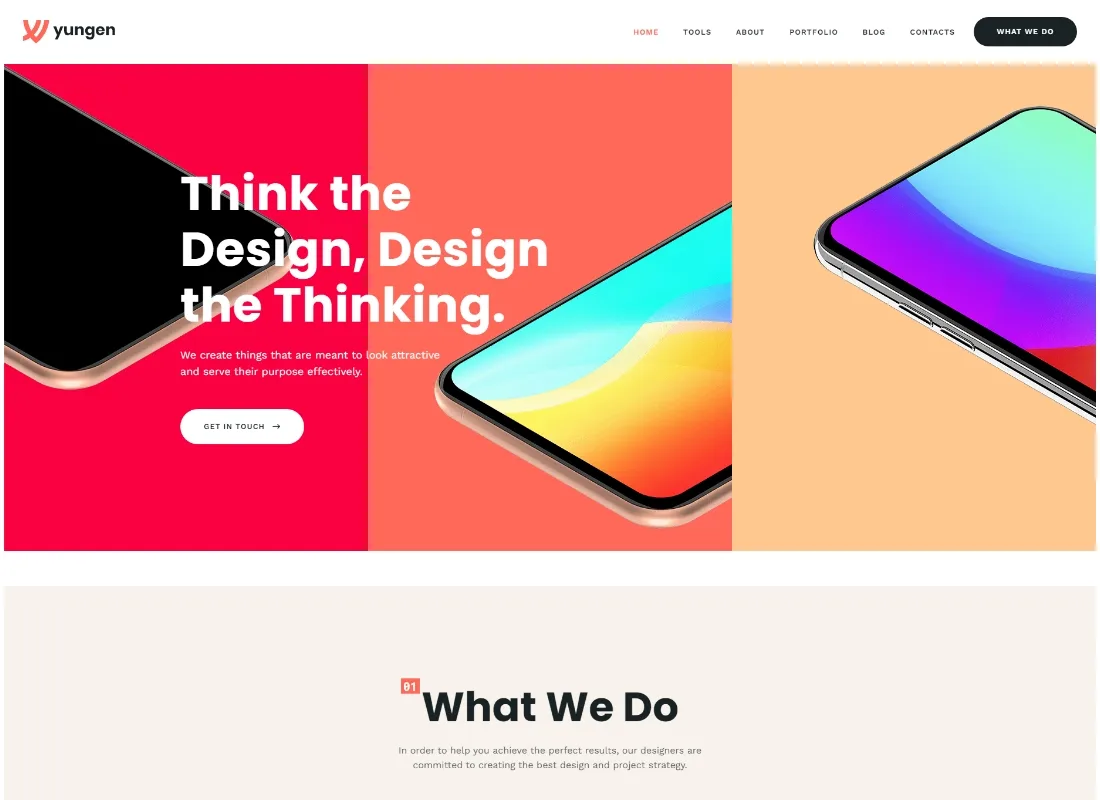 Yungen | Tema moderno de WordPress para empresas de agencias digitales