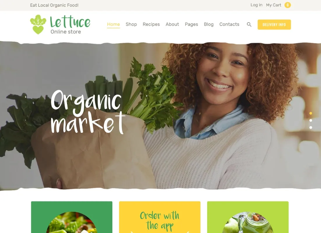 lechuga | Tienda en línea de alimentos orgánicos y productos ecológicos Tema de WordPress