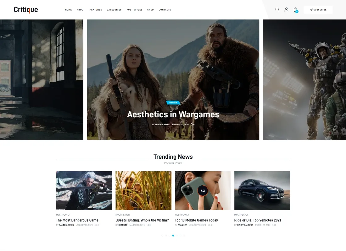 Crítica | Tema de WordPress para revistas, periódicos y reseñas