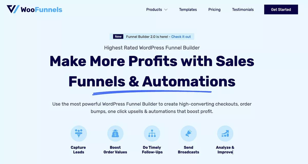 WooFunnels ، عربة WooCommerce ومكوِّن إضافي منشئ القمع
