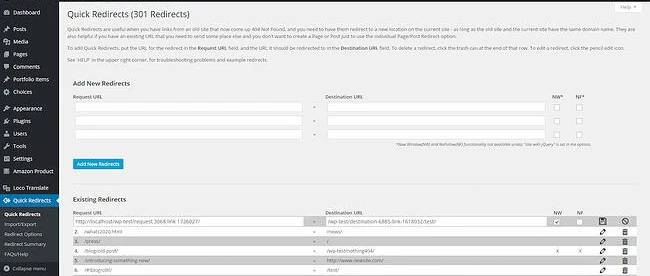 Plugin de Redirecionamentos Rápidos