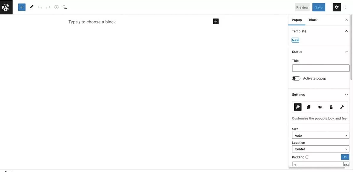 Adicionar um novo pop-up