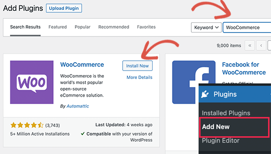 قم بتثبيت WooCommerce