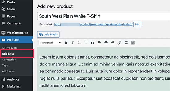 أضف منتج WooCommerce جديدًا