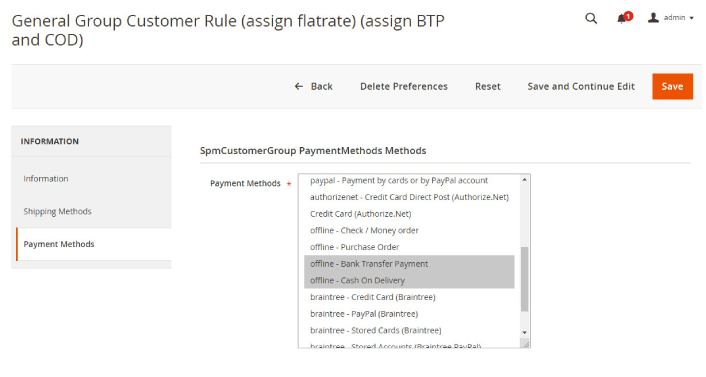 طرق دفع Magento