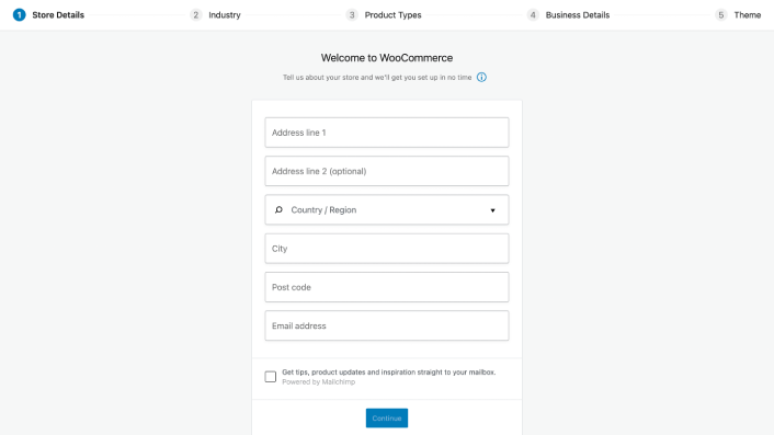 معالج تثبيت WooCommerce