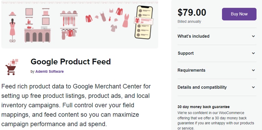 добавить-woocommerce-продукты-в-покупки Google