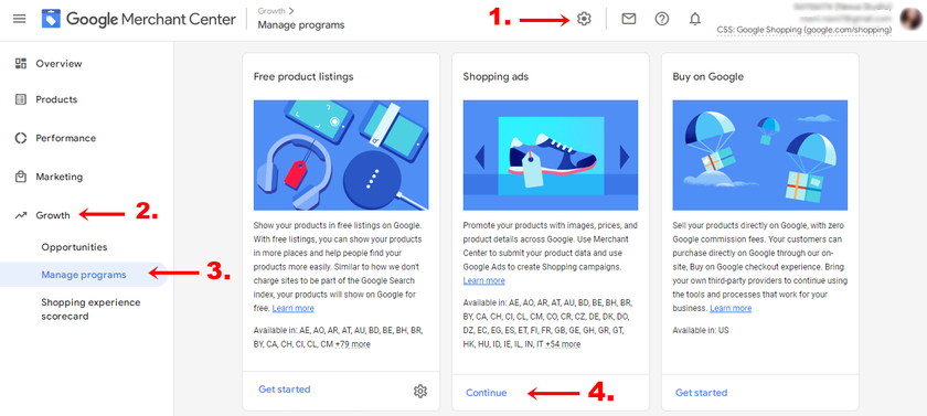 добавить-woocommerce-продукты-в-покупки Google
