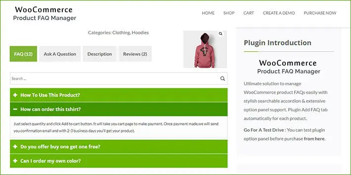 WooCommerce Product FAQ Manager Wtyczka WordPress