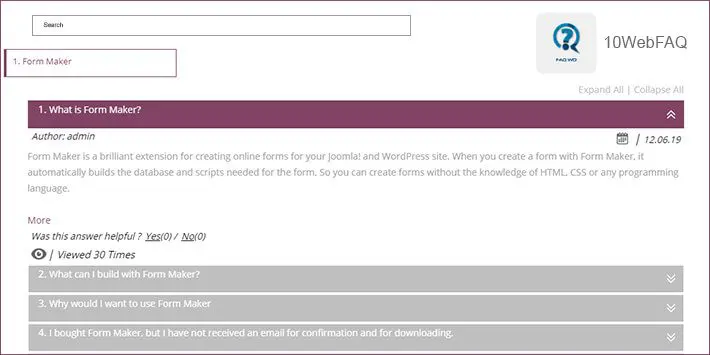 10Wtyczka WebFAQ WordPress