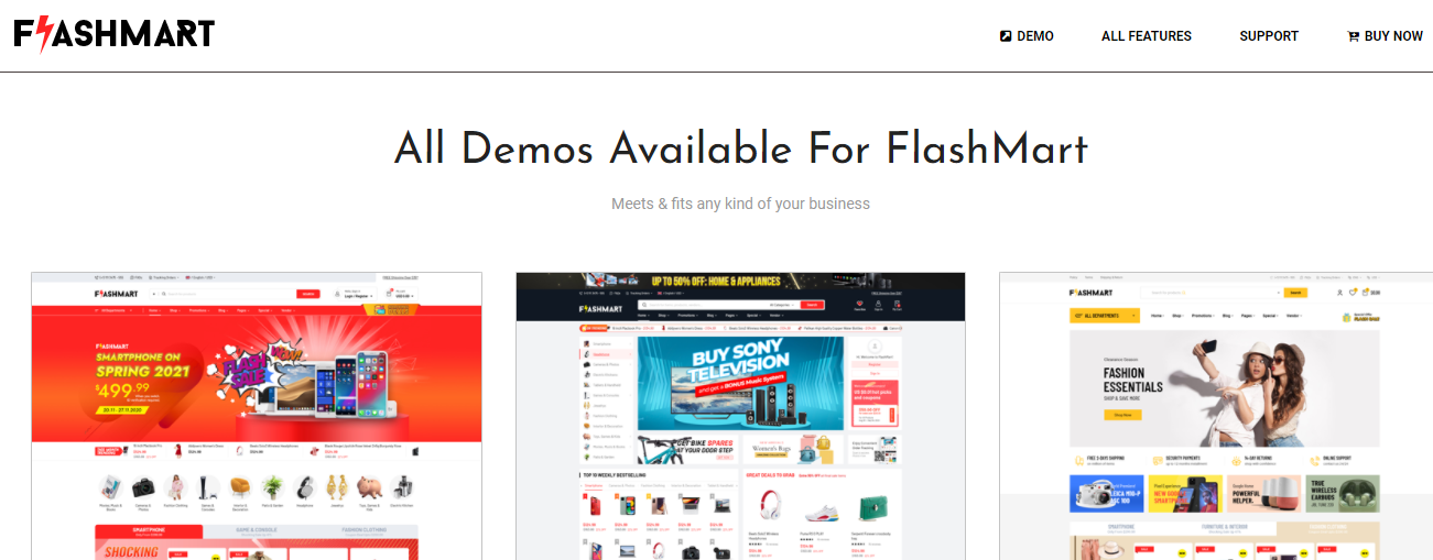 FlashMart- 최고의 서비스 마켓플레이스 WordPress 테마