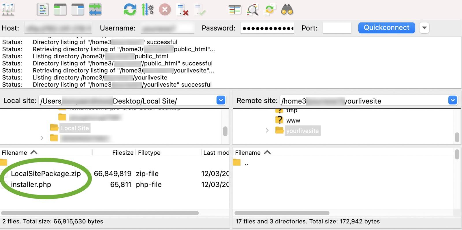 Pliki LocalSitePackage i Installer.php