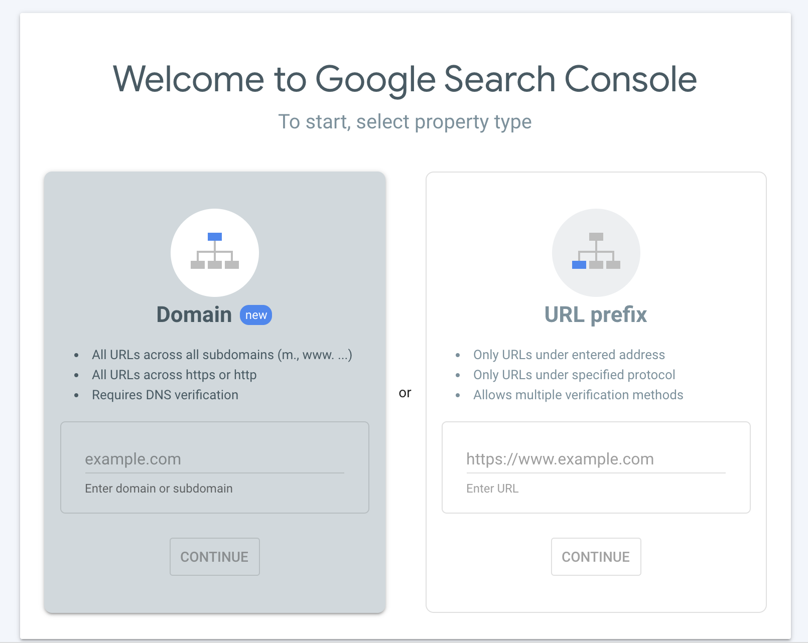 verificando um site no Google Search Console