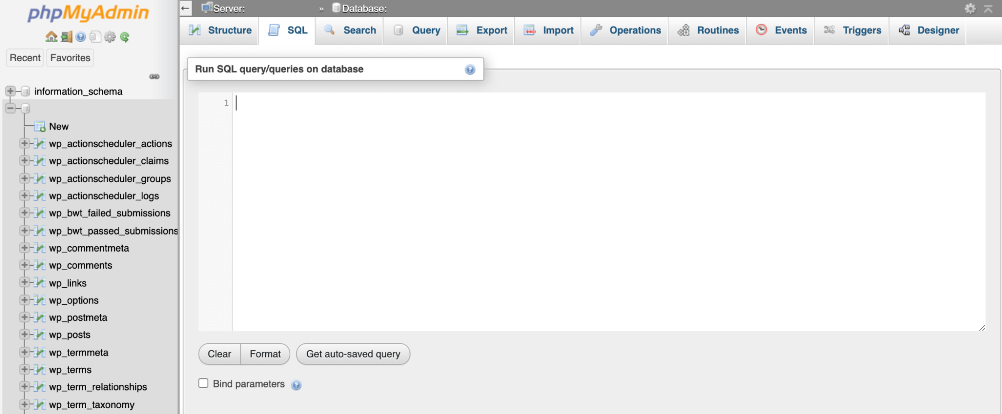 executando uma consulta SQL no phpMyAdmin
