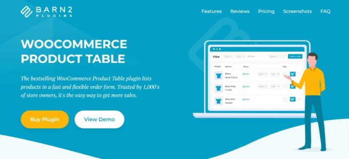 WooCommerce 제품 테이블