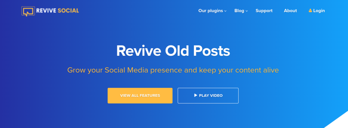 Revizuiește pagina de pornire Postări vechi cu un fundal albastru