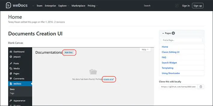 Plugin WordPress da Base de Conhecimento weDocs