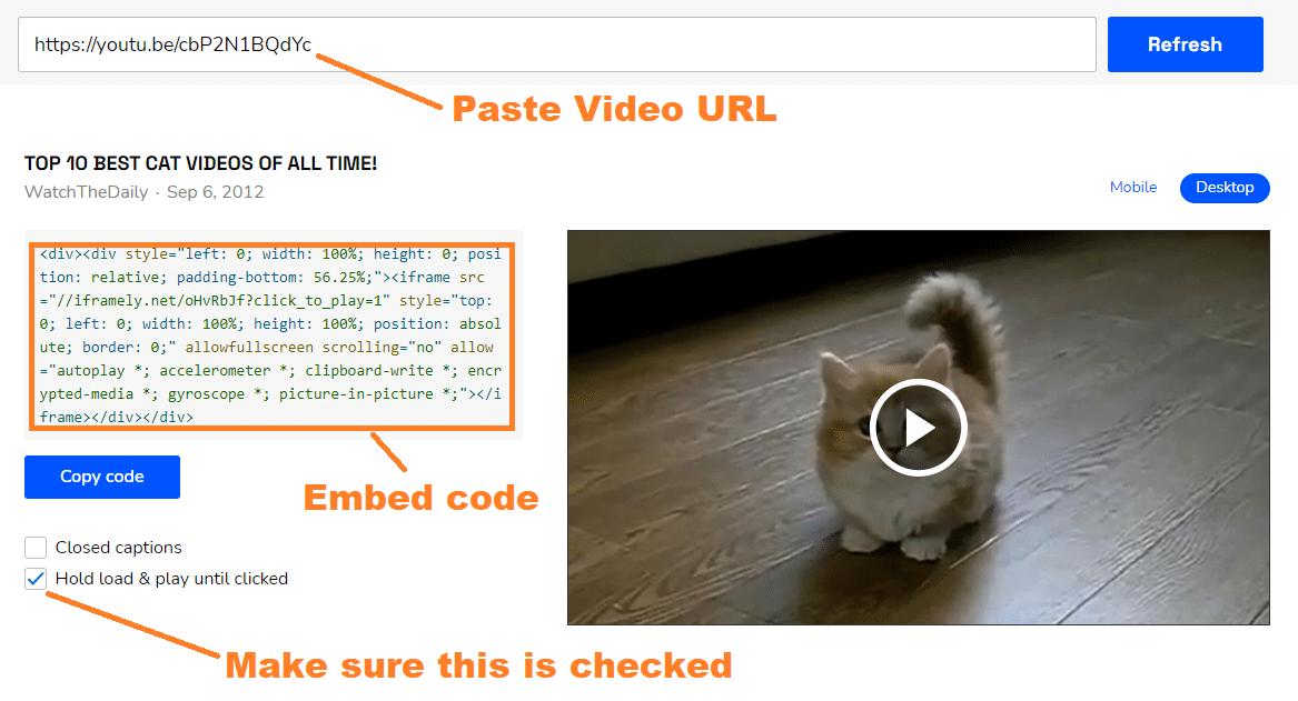 Lazy Load pour les vidéos Lazy Load Video on WordPress