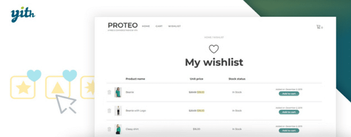 Liste de souhaits YITH WooCommerce