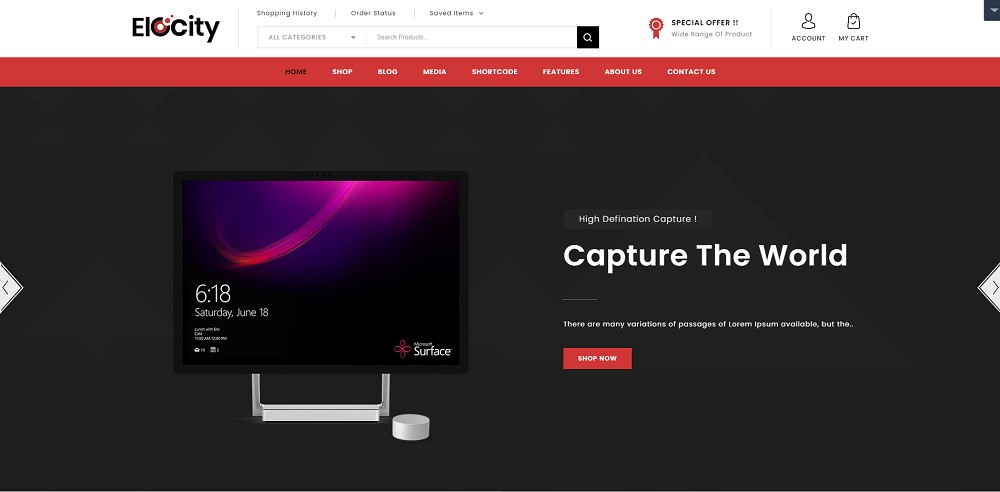 Elocity - Modello WooCommerce per negozio elettronico