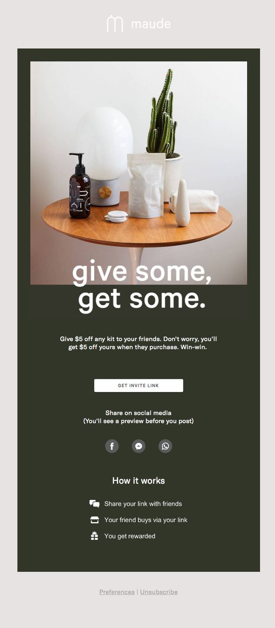 Modelo de e-mail de referência