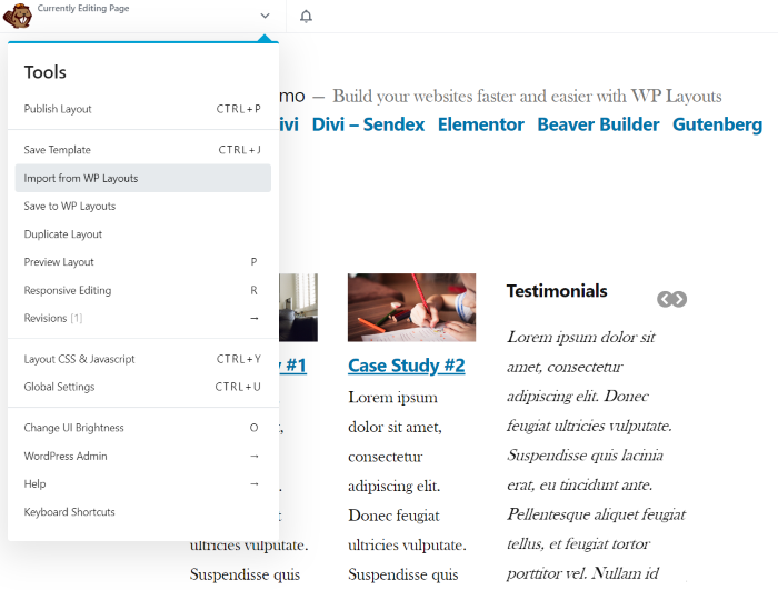 Korzystanie z układów WP z Beaver Builder