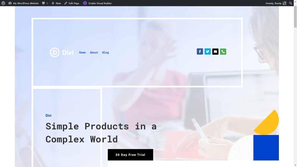 بناء قائمة أساسية مع أيقونات Divi Icon Party