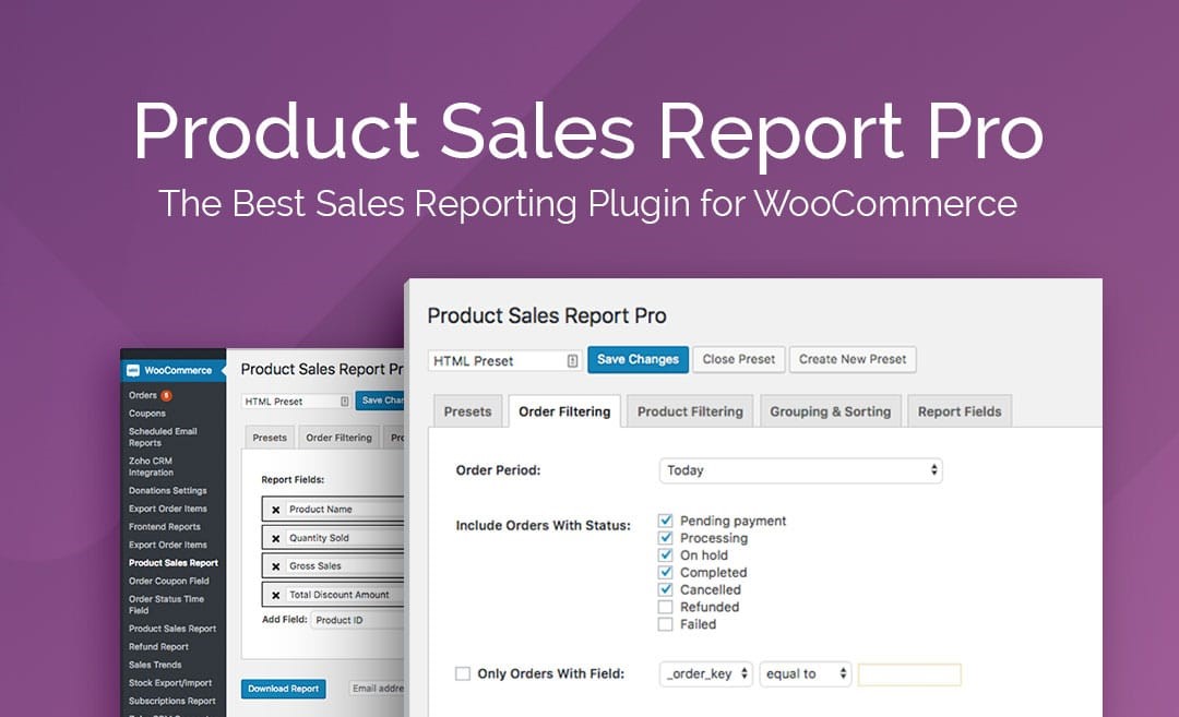 Informe de ventas de productos Pro para WooCommerce