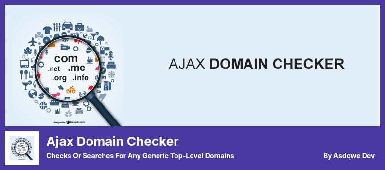 Плагин Ajax Domain Checker — проверяет или ищет любые общие домены верхнего уровня