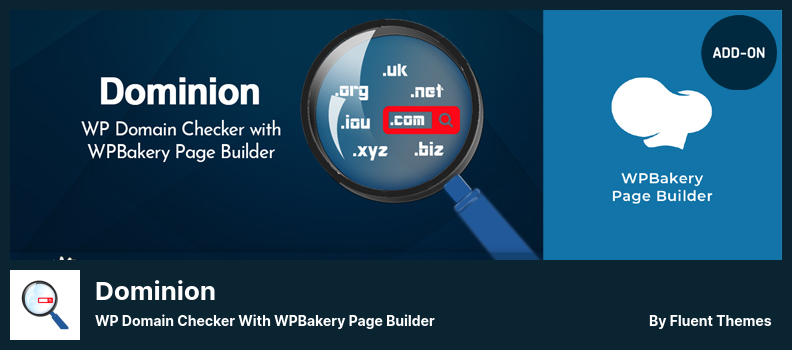 Плагин Dominion - проверка домена WP с компоновщиком страниц WPBakery