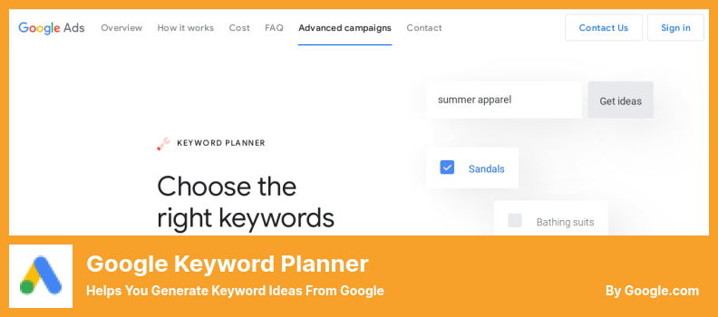 Google Keyword Planner Plugin - Hilft Ihnen, Keyword-Ideen von Google zu generieren
