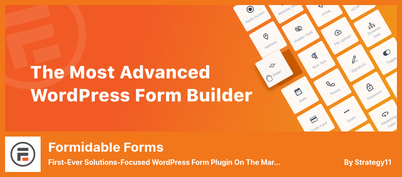 Formidable Forms Plugin - 시장에 출시된 최초의 솔루션 중심 WordPress 양식 플러그인