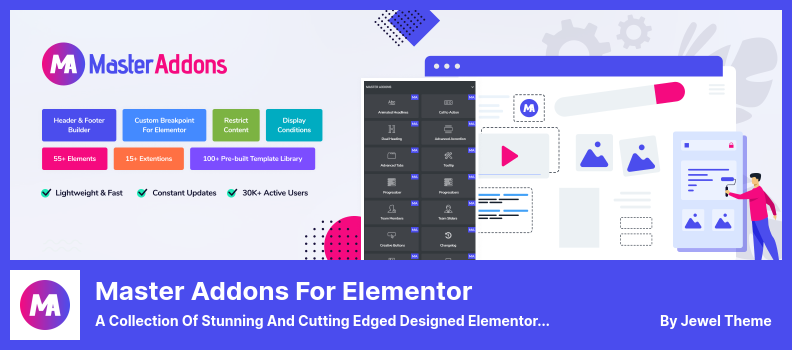 Master-Addons für das Elementor-Plug-in - Eine Sammlung atemberaubender und hochmodern gestalteter Elementor-Addons