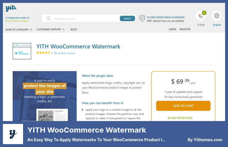YITH WooCommerce Watermark Plugin - Eine einfache Möglichkeit, Wasserzeichen auf Ihre WooCommerce-Produktbilder anzuwenden und sie zu schützen