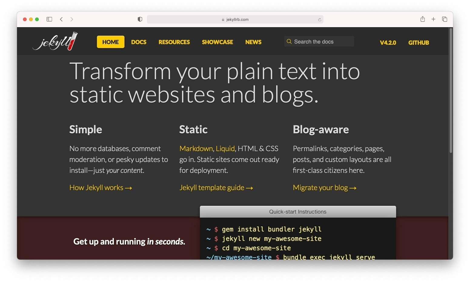 Jekyll, ein Open-Source-WordPress-zu-HTML-Konverter.