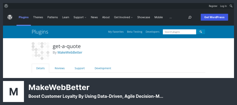 برنامج MakeWebBetter Plugin - تعزيز ولاء العملاء من خلال استخدام اتخاذ القرارات المستندة إلى البيانات والمرونة