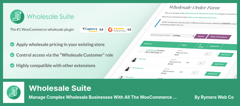 Wholesale Suite Plugin - إدارة أعمال البيع بالجملة المعقدة مع جميع امتدادات WooCommerce