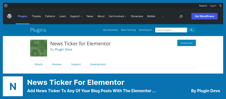 Elementor 플러그인용 뉴스 티커 - Elementor 페이지 빌더를 사용하여 블로그 게시물에 뉴스 티커 추가