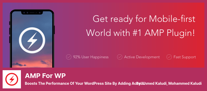 AMP für WP-Plugin – Steigert die Leistung Ihrer WordPress-Site durch Hinzufügen beschleunigter mobiler Seiten