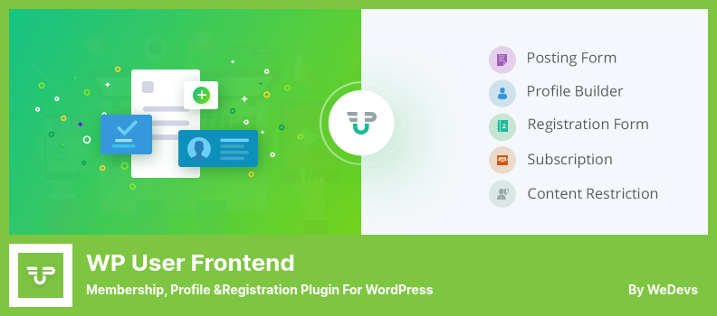 WP User Frontend Plugin - العضوية والملف الشخصي والتسجيل الإضافي لـ WordPress
