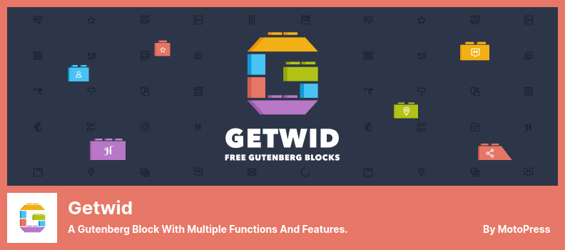 Getwid 플러그인 - 여러 기능과 특징을 가진 구텐베르그 블록.