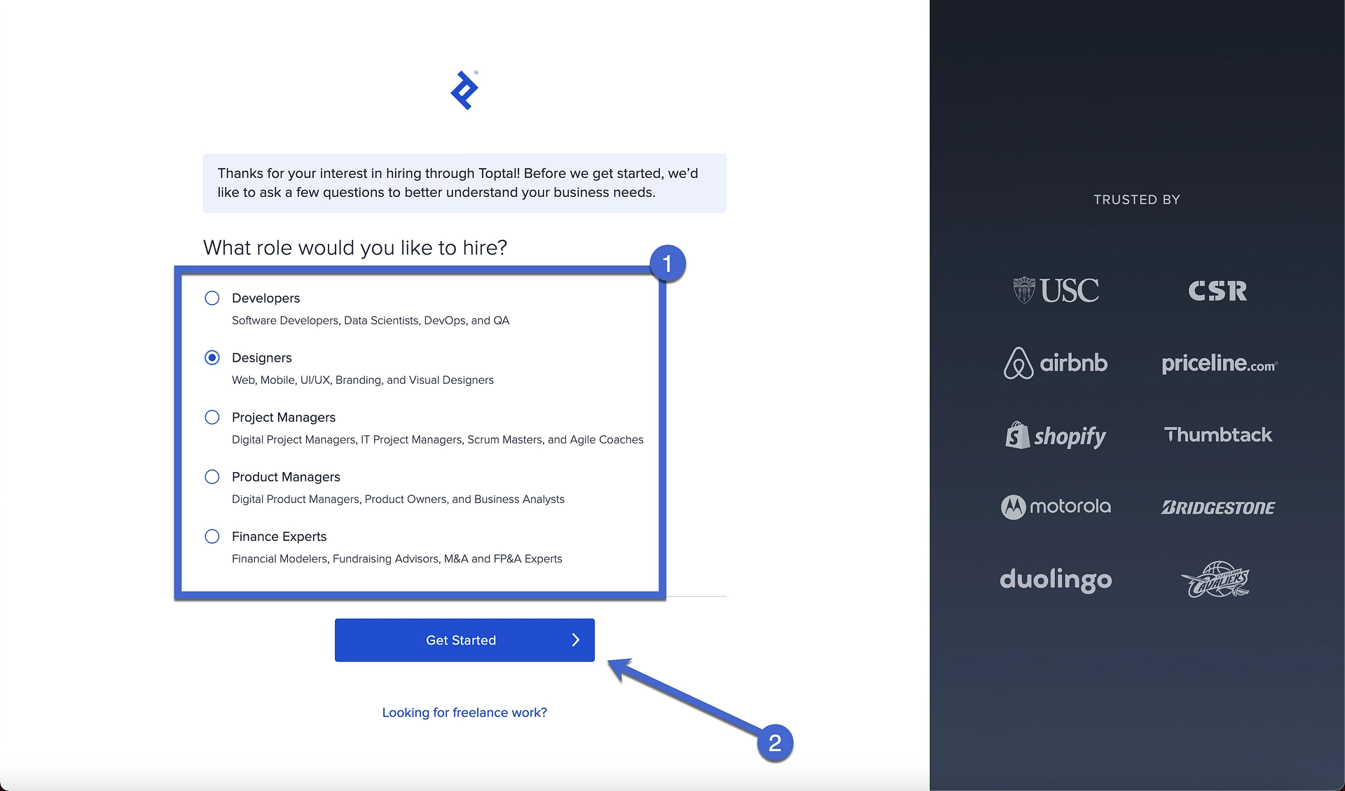 어떤 유형의 프리랜서가 필요합니까? - Toptal 검토