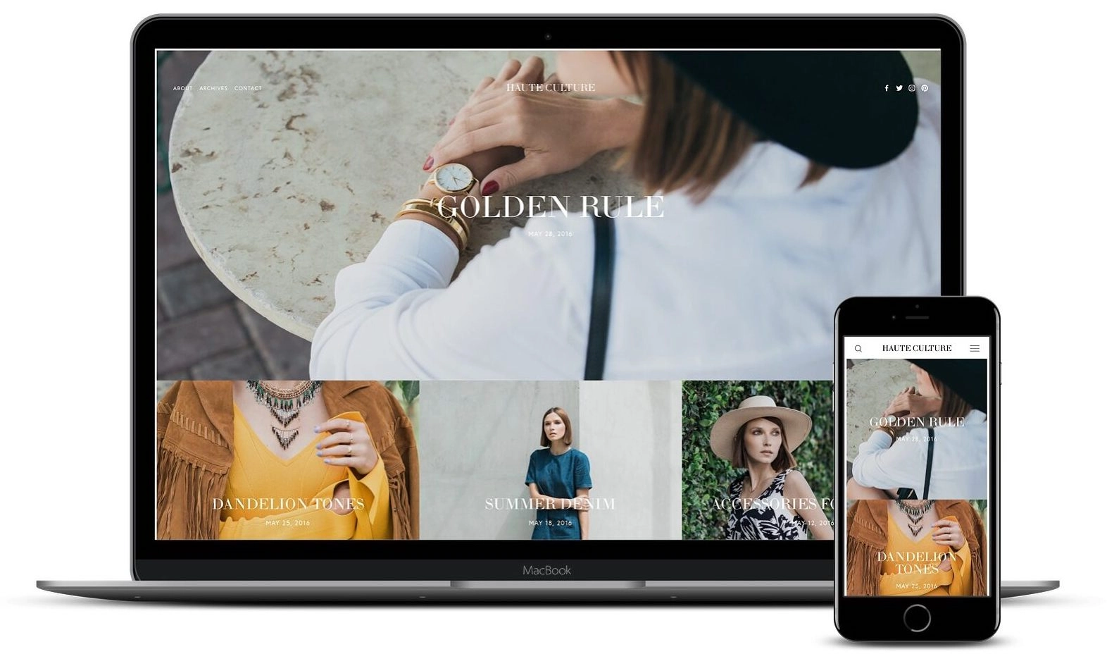 Haute는 최고의 Squarespace 템플릿 중 하나입니다.