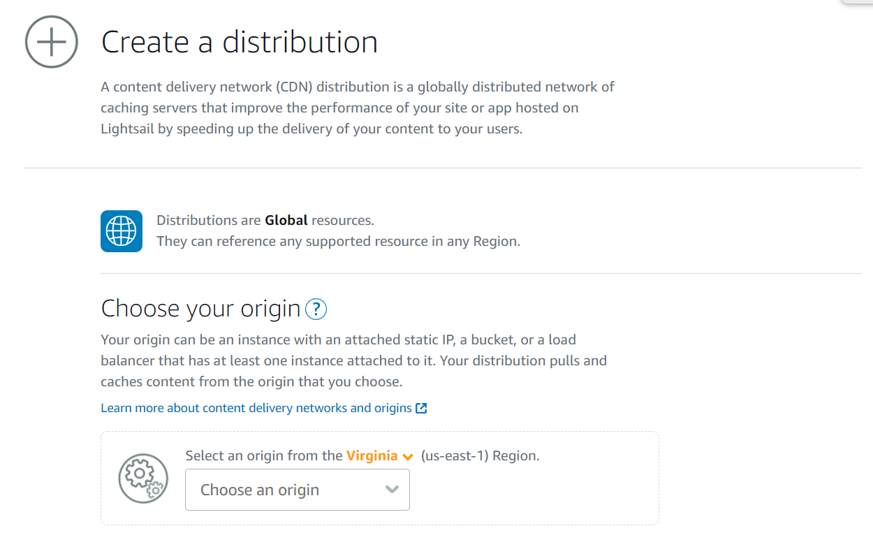 Abilitazione di una CDN in AWS