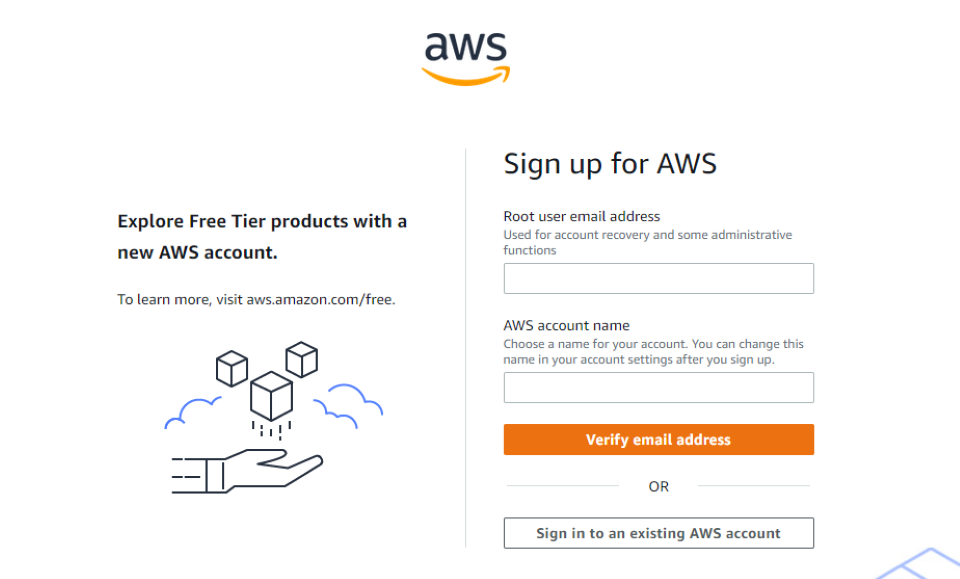Creazione di un account AWS