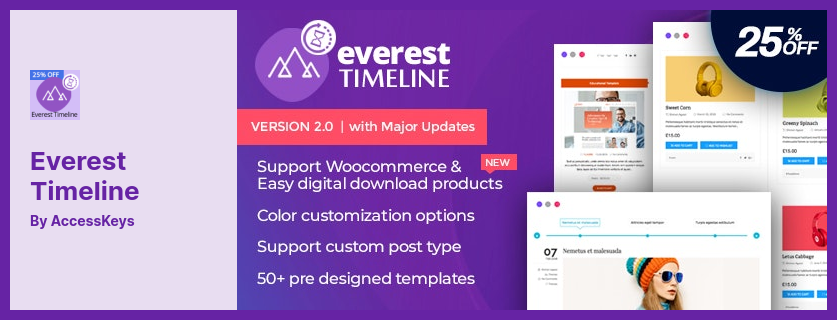 برنامج Everest Timeline Plugin - برنامج إضافي مستجيب للجدول الزمني لـ WordPress