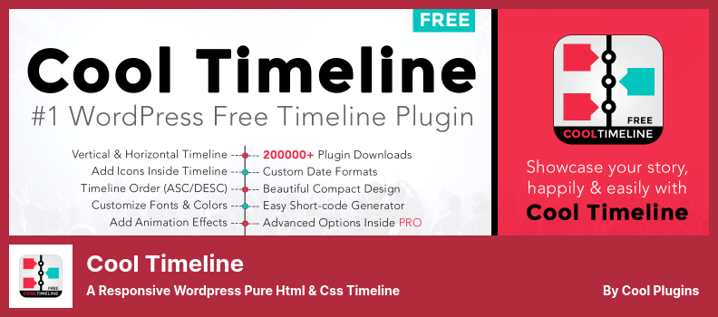 البرنامج المساعد الزمني الرائع - جدول زمني مستجيب لـ WordPress Pure Html & Css
