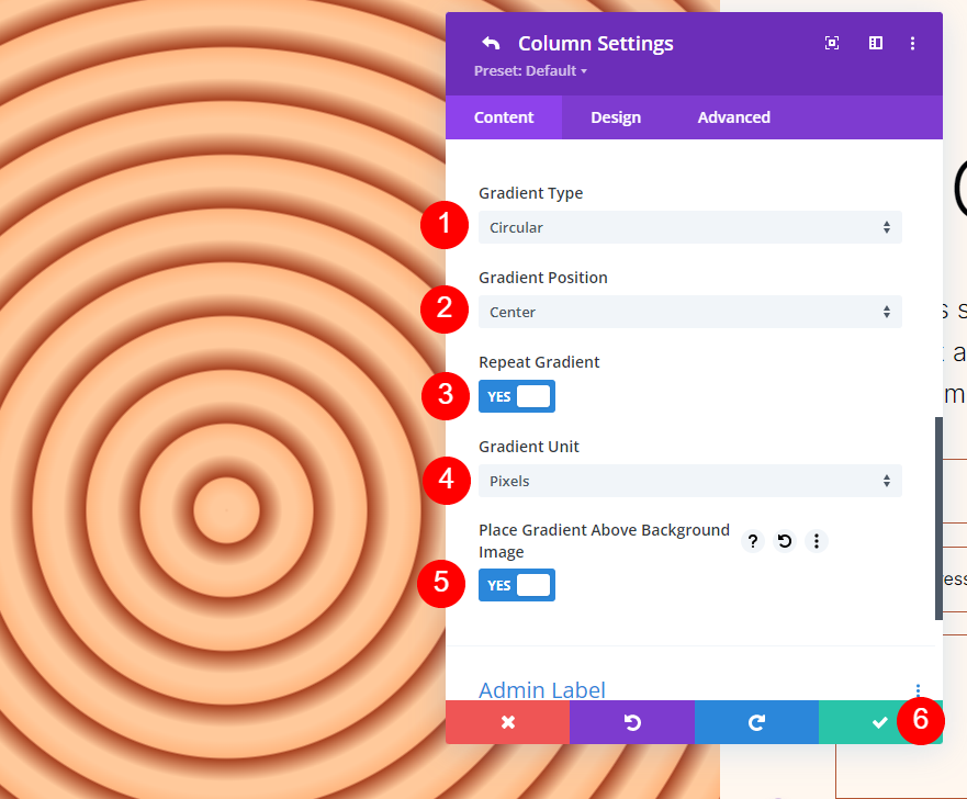 Fundal circular forma unu