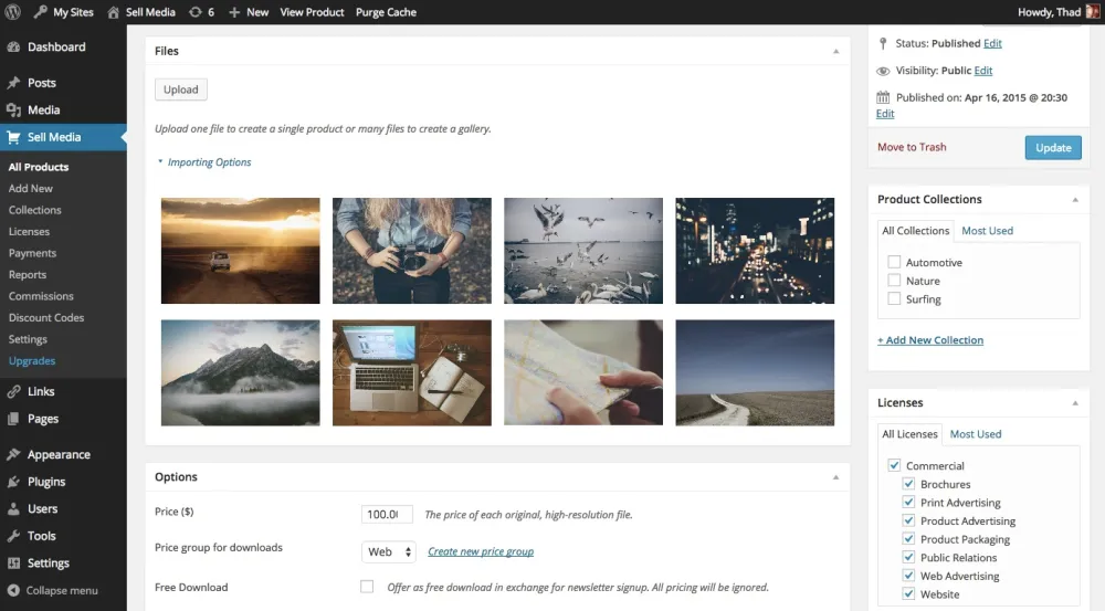 wordpress-photo-cart-admin