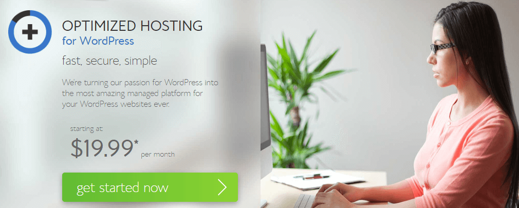Die Bluehost-Homepage.